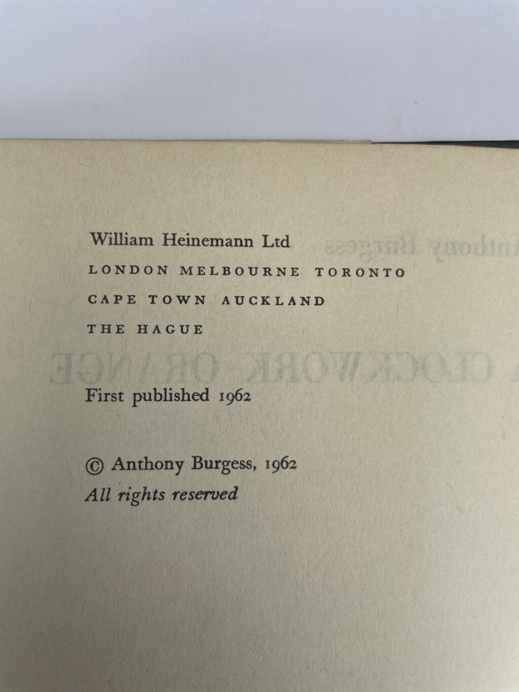 anthony burgess a clockwork orange signed first 3