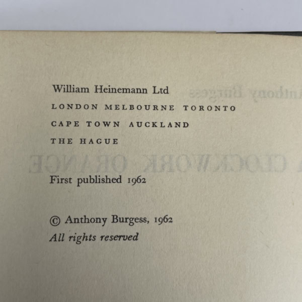 anthony burgess a clockwork orange signed first 3
