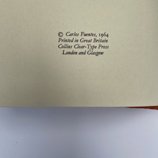carlos fuentes the death of artemio cruz first ed2