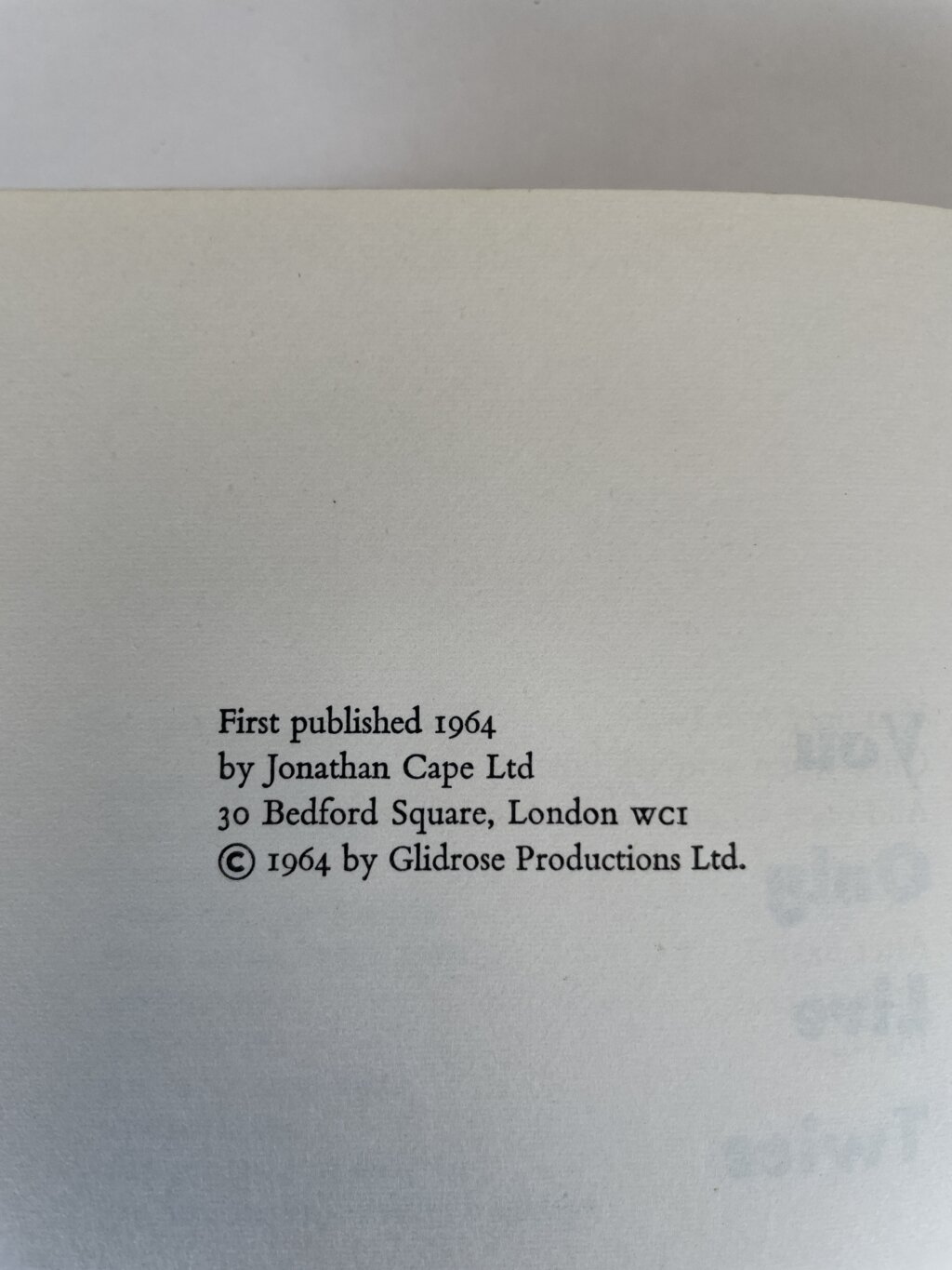 ian fleming you only live twice first 485 2