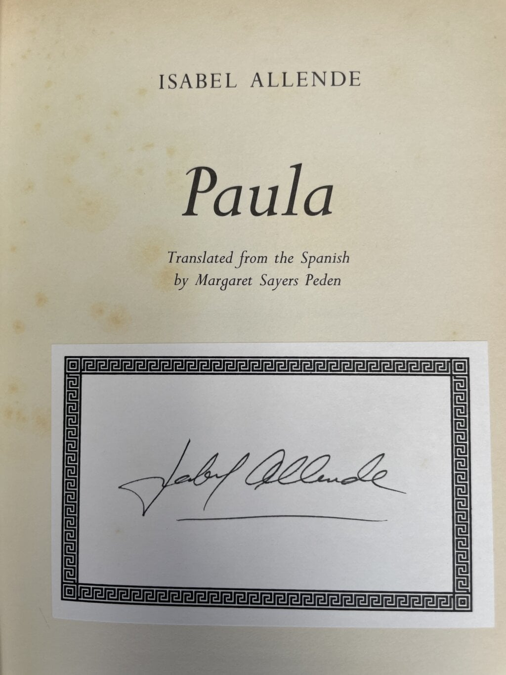 isabel allende paula signed first ed2