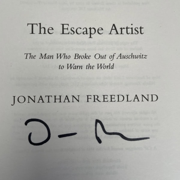 jonathan freedland the escape artist signed first ed2