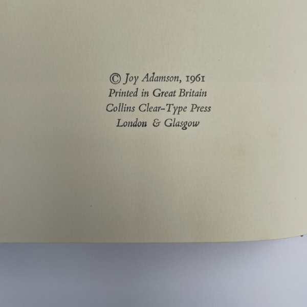 joy adamson living free first edition2