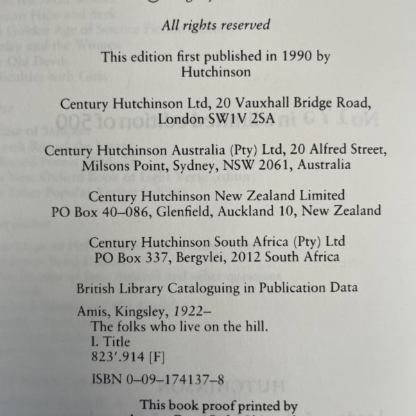 kingsley amis the folks that live n the hill proof3