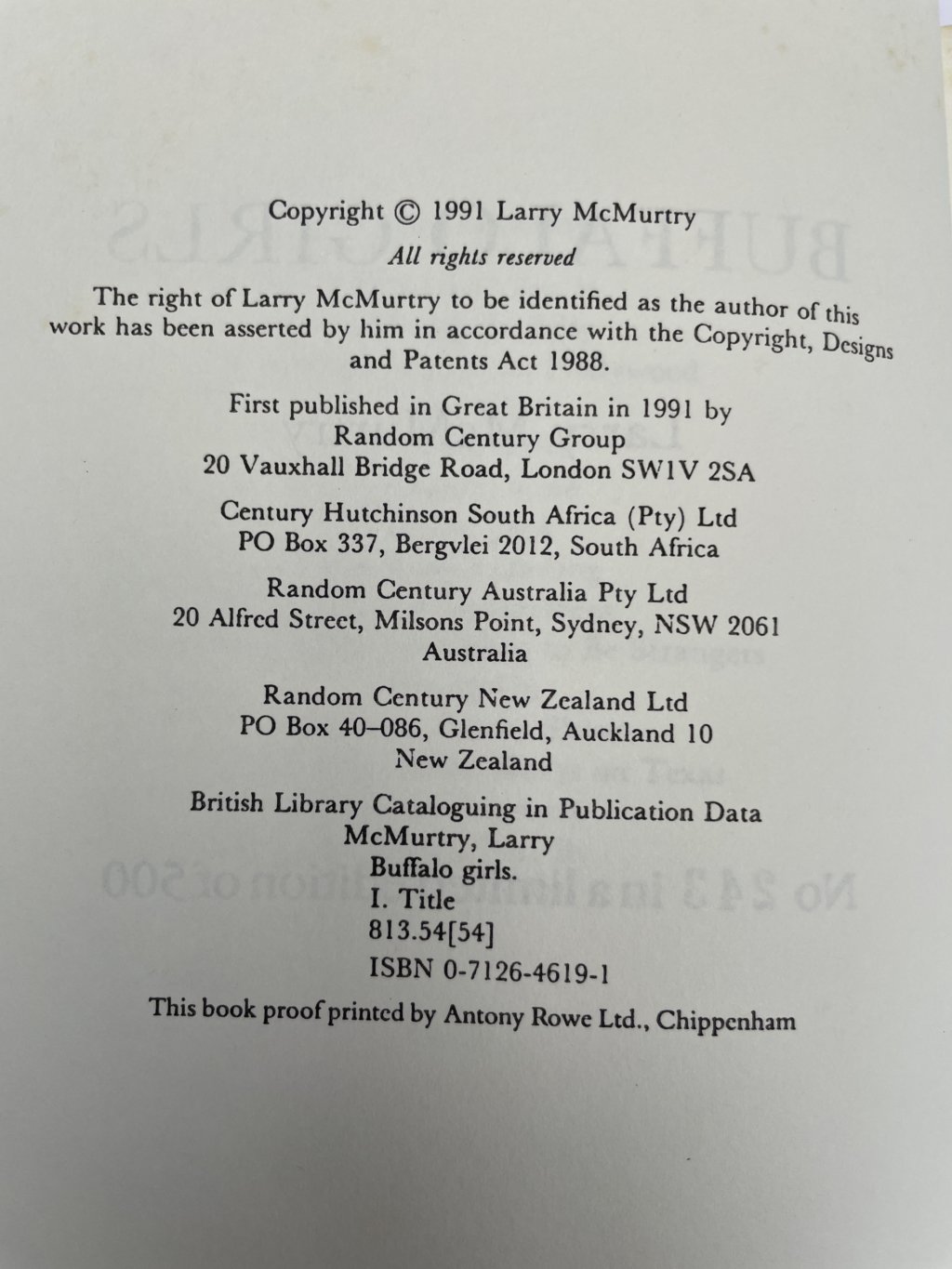 larry mcmurtry buffalo girls proof3