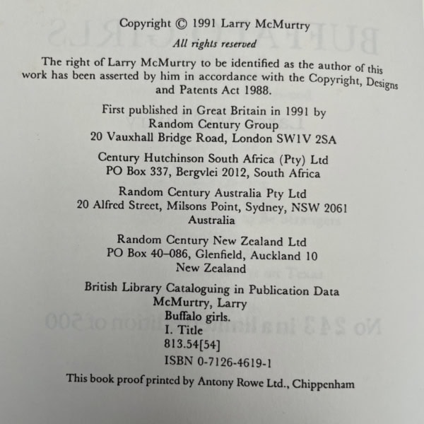larry mcmurtry buffalo girls proof3