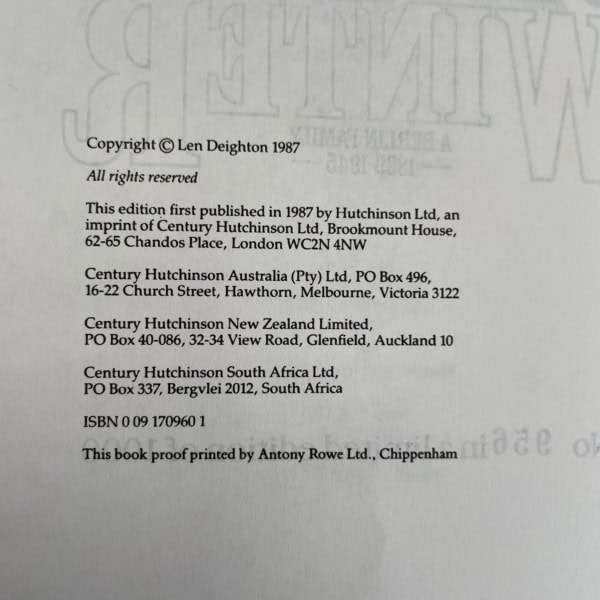 len deighton winter proof 3