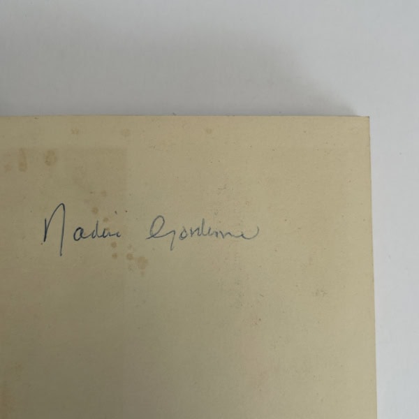 nadine gordimer face to face signed first ed2