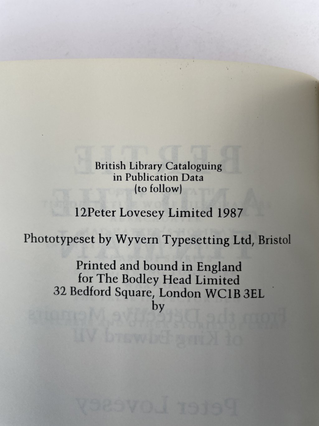 peter lovesey bertie and the tinman proof2
