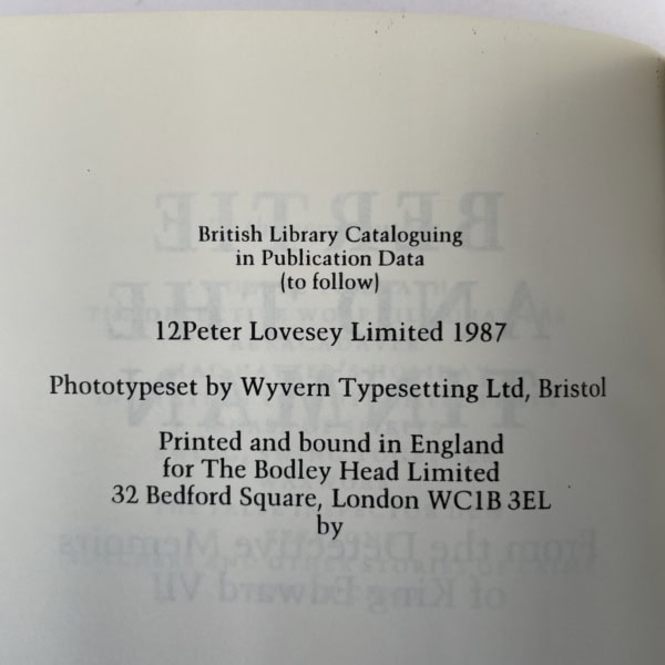peter lovesey bertie and the tinman proof2