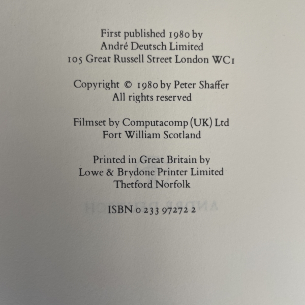 peter shaffer amadeus first ed2