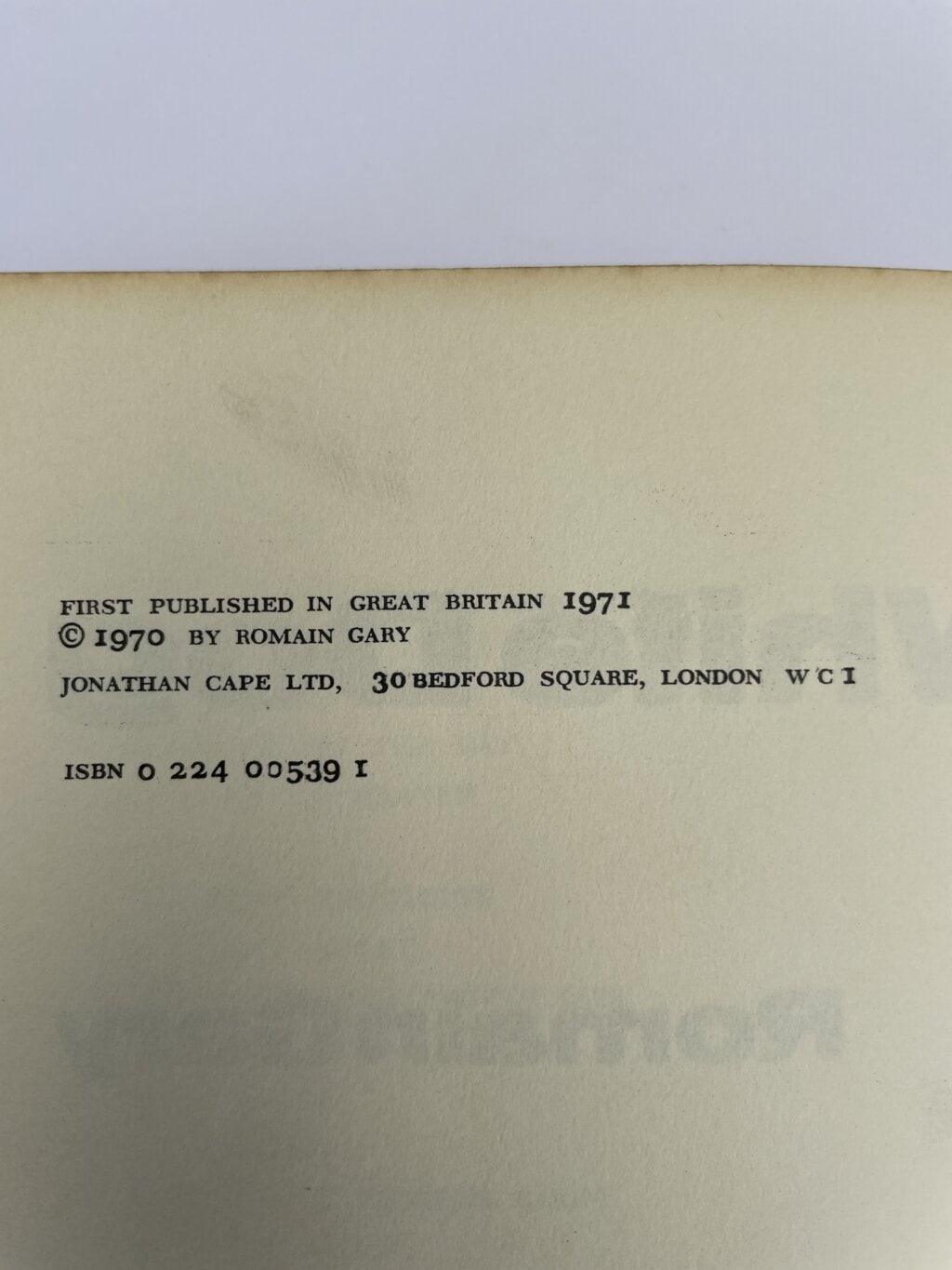 romain gary white dog first edition2
