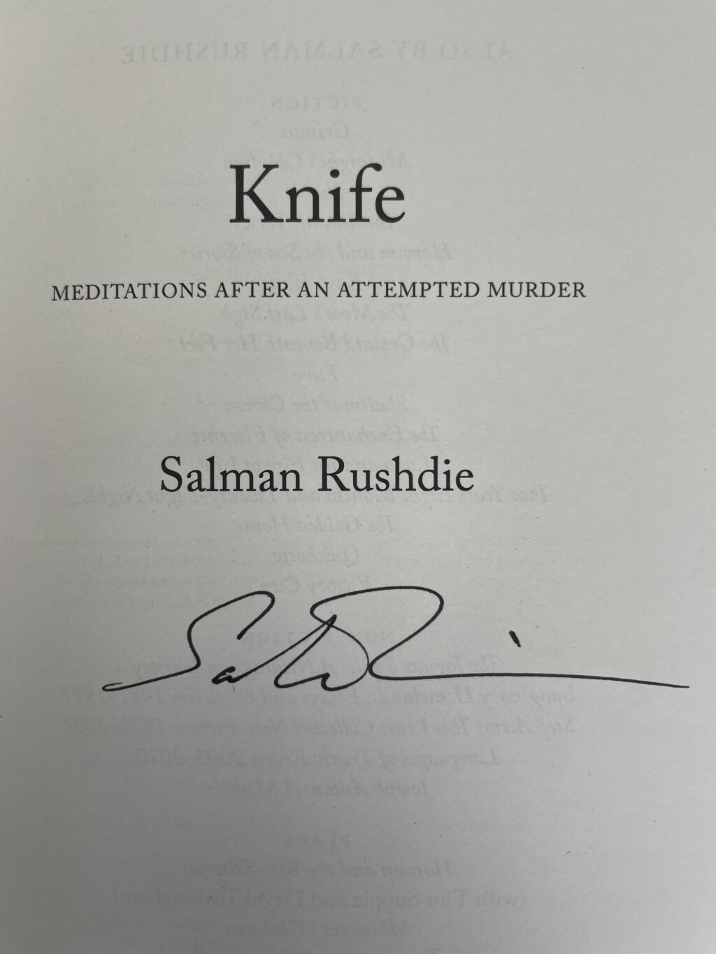salman rushdie knife signed first 2