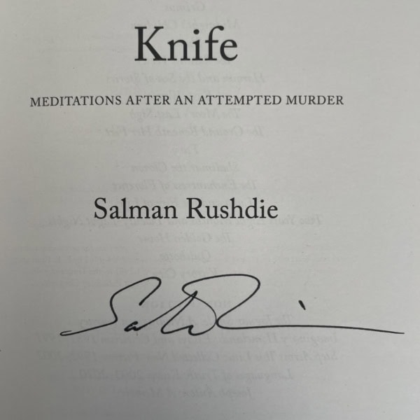 salman rushdie knife signed first 2