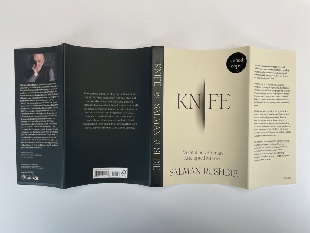 salman rushdie knife signed first 5