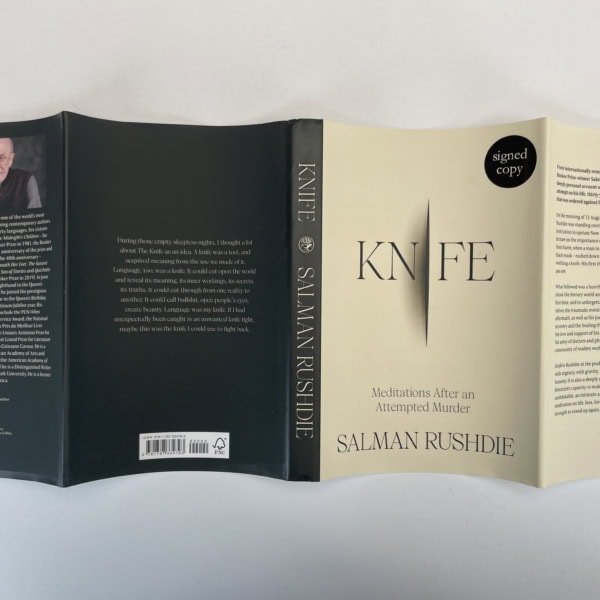 salman rushdie knife signed first 5