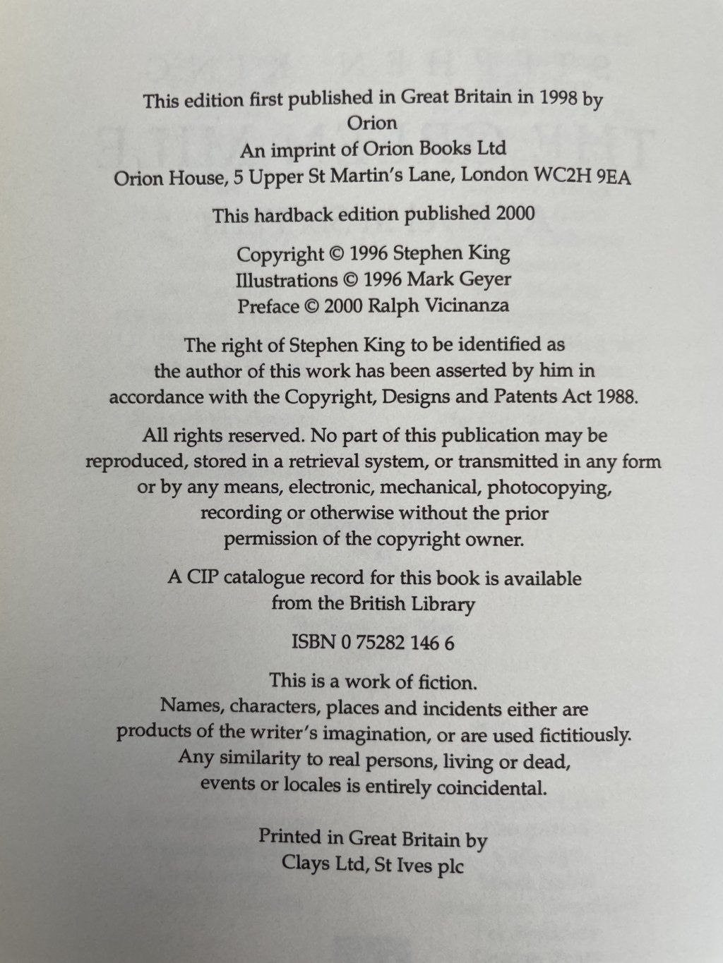 stephen king green mile first uk hardback 2