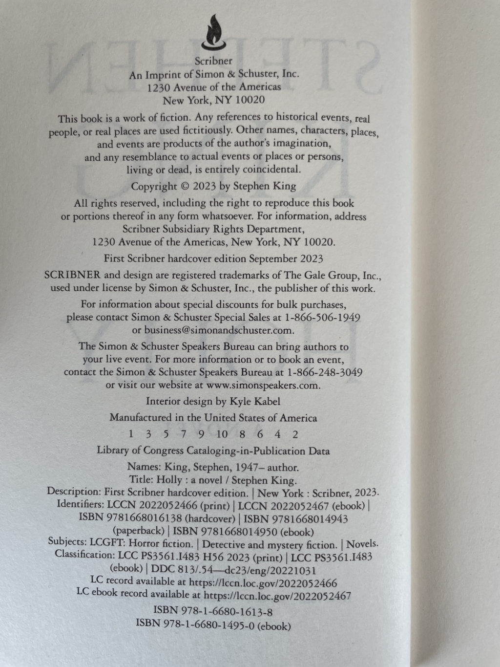 stephen king holly first us 2