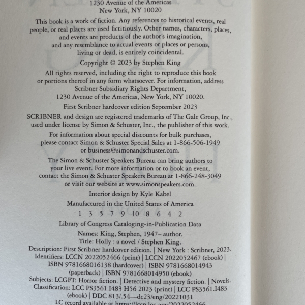 stephen king holly first us 2