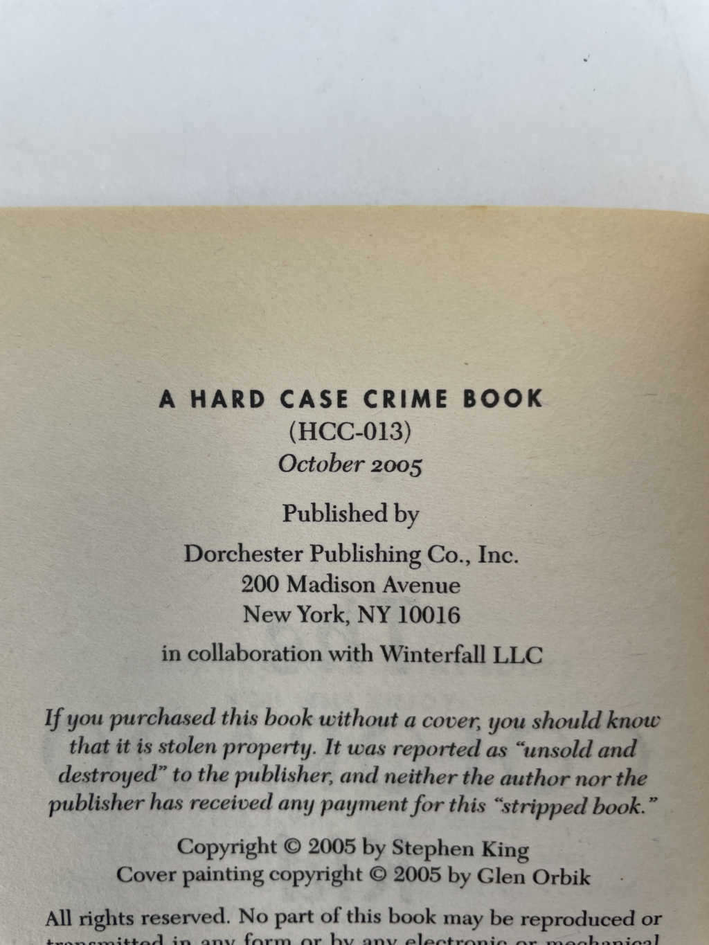 stephen king the colorado kid first true ed2