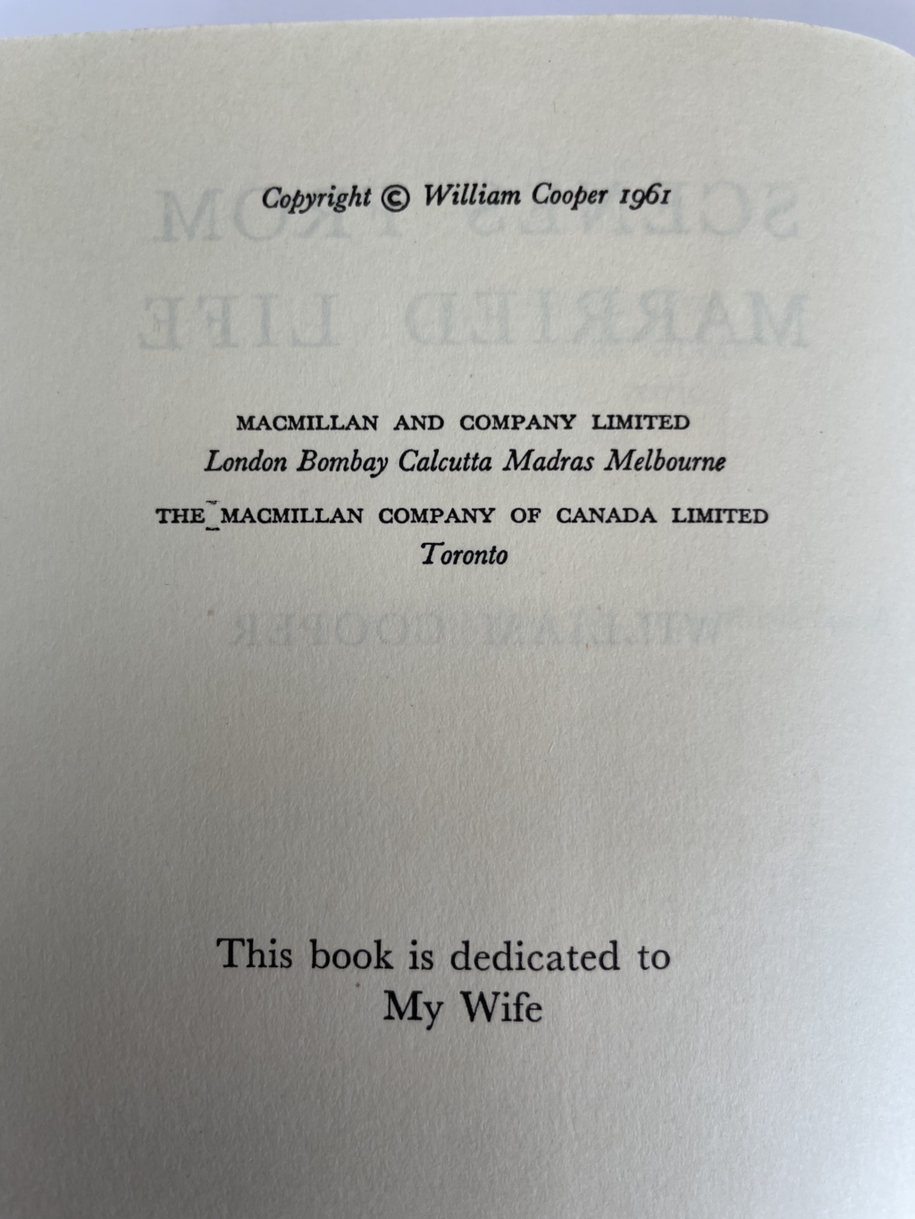 william cooper scenes from married life first edi2