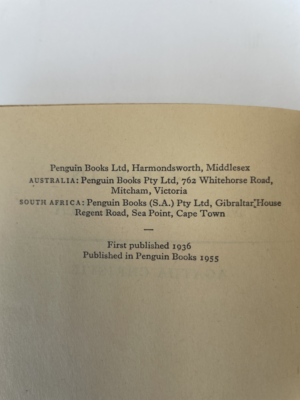 agatha christie murder in mesopotania first ed 2