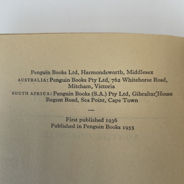 agatha christie murder in mesopotania first ed 2