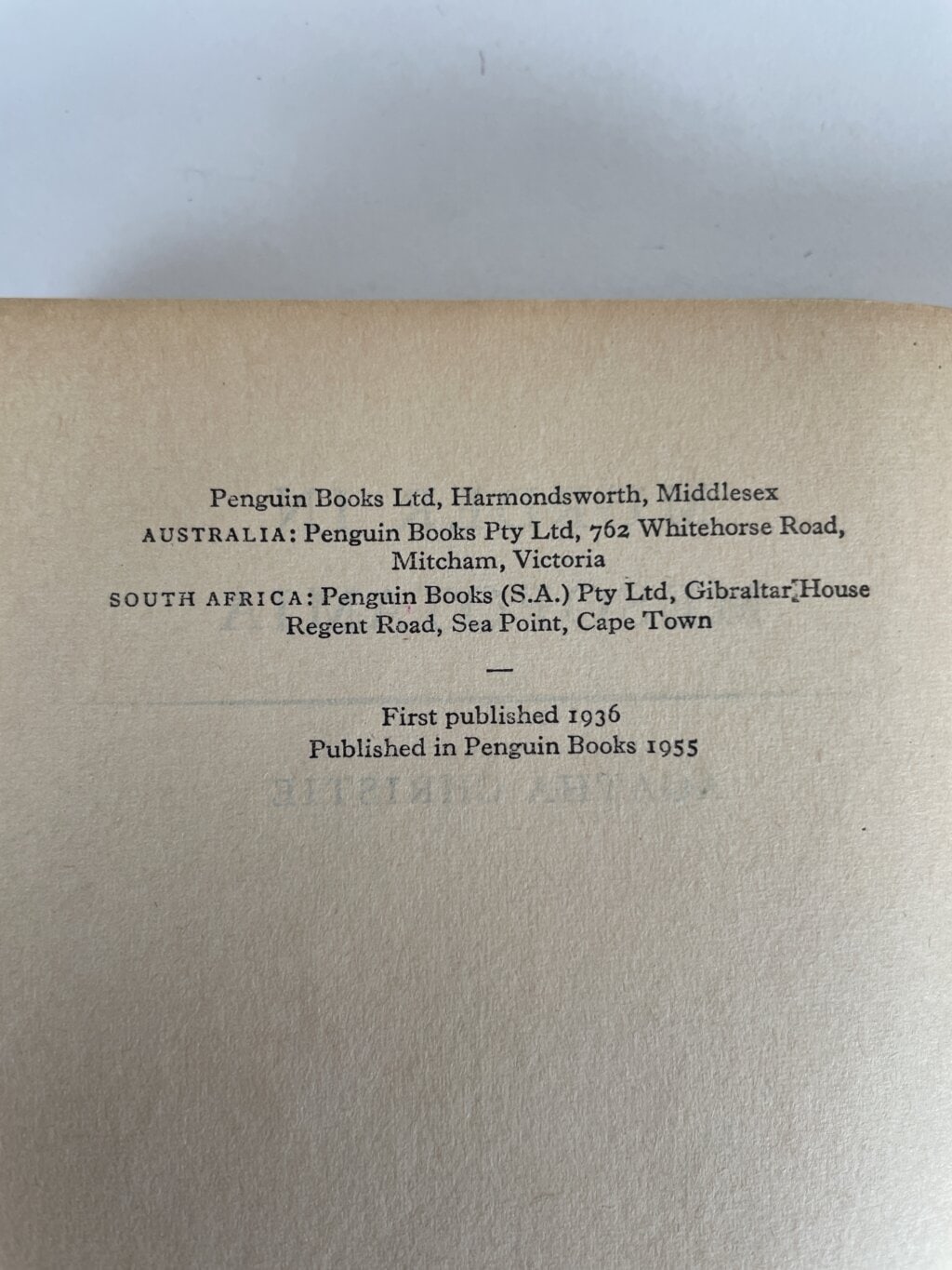 agatha christie murder in mesopotania first pback 2