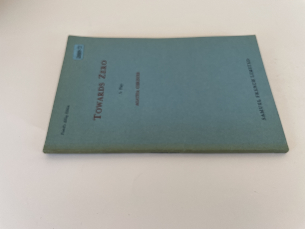 agatha christie towards zero a play first 3