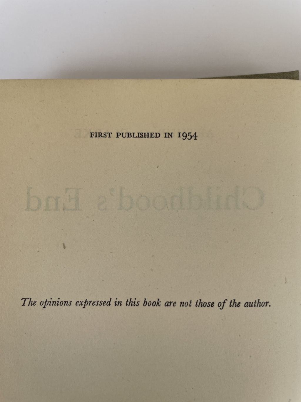 arthur c clarke childhoods end first 2