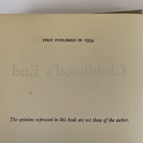 arthur c clarke childhoods end first 2