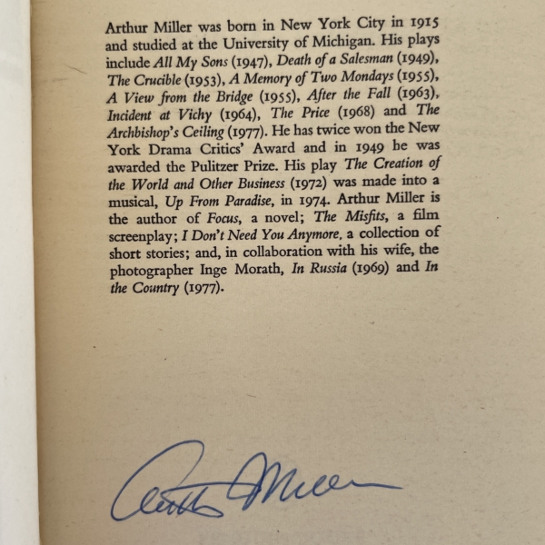 arthur miller death of a salesman signed2