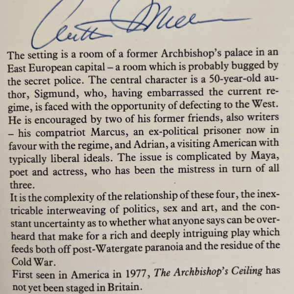 arthur miller the archbishops ceiling signed first pback 2