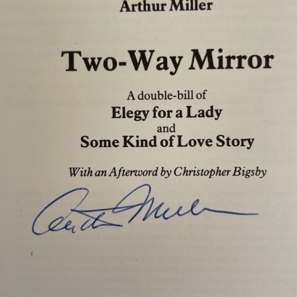 arthur miller two way mirror signed first pback 2