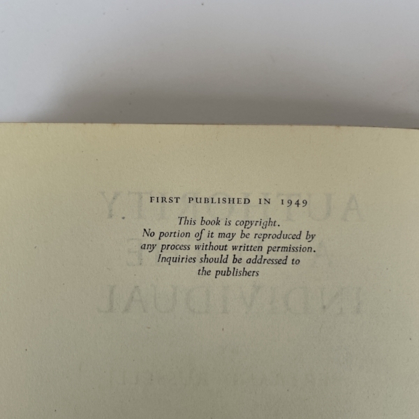 bertrand russell authority and the individual first ed2