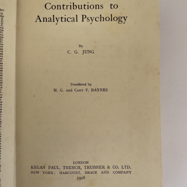 carl jung contributions to analytical psychology first ed2