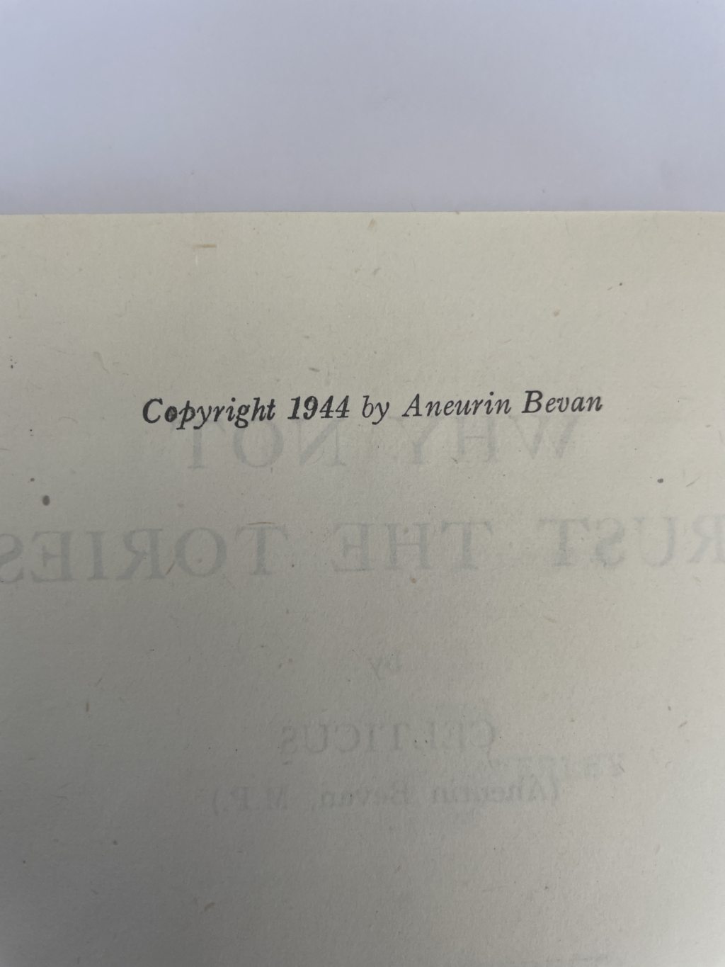 celticus why not trust the tories first ed3