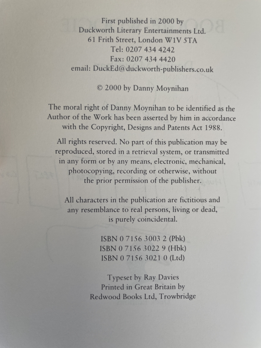 danny moynihan boogie woogie first ed3