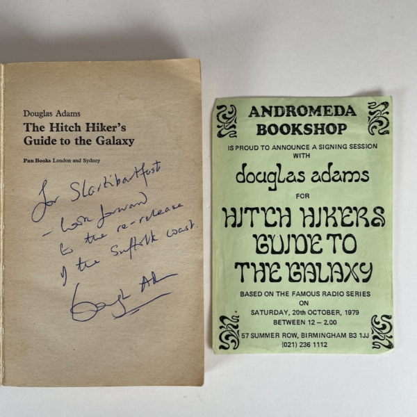 douglas adams the hitchhikers guide to the galaxy signed first2
