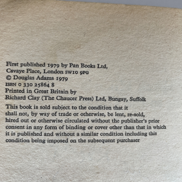 douglas adams the hitchhikers guide to the galaxy signed first3