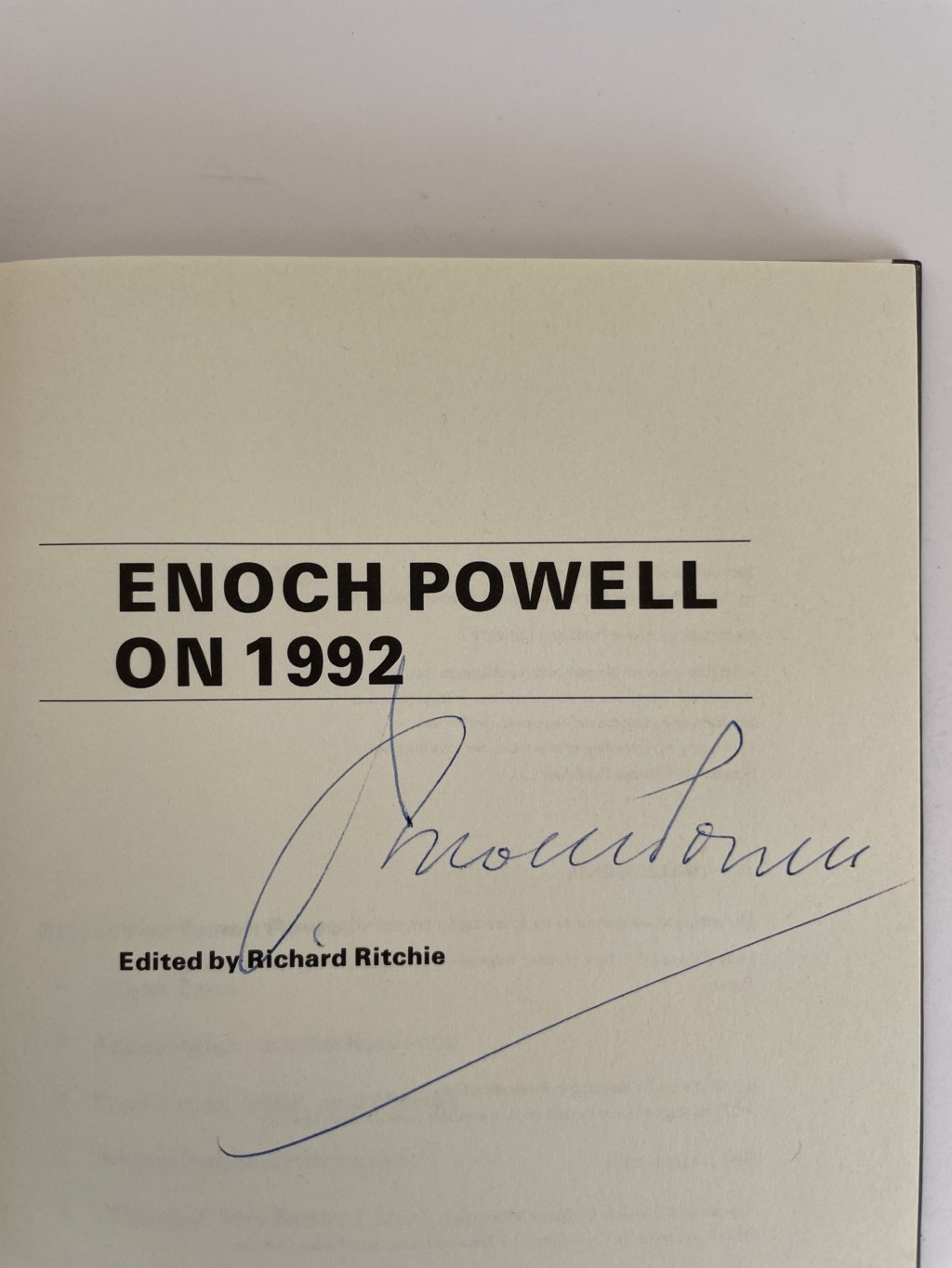 enoch powell 1992 signed first 2