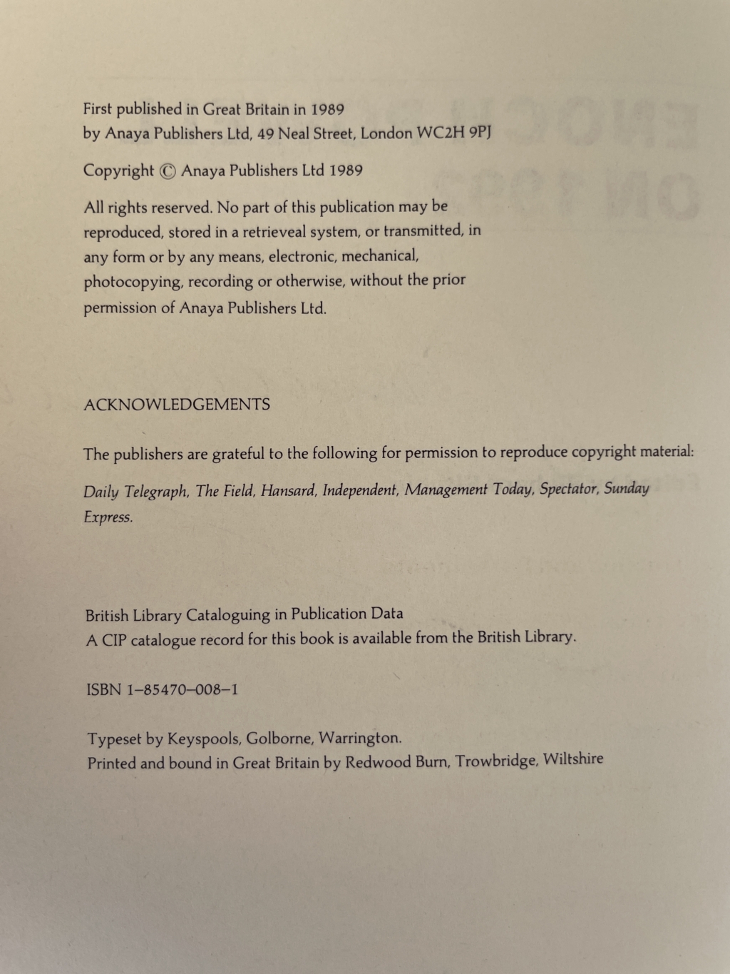 enoch powell 1992 signed first 3