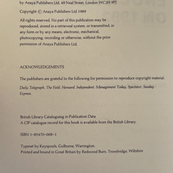 enoch powell 1992 signed first 3