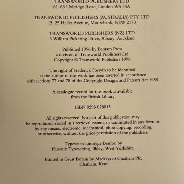 frederick forsyth icon signed first ed3