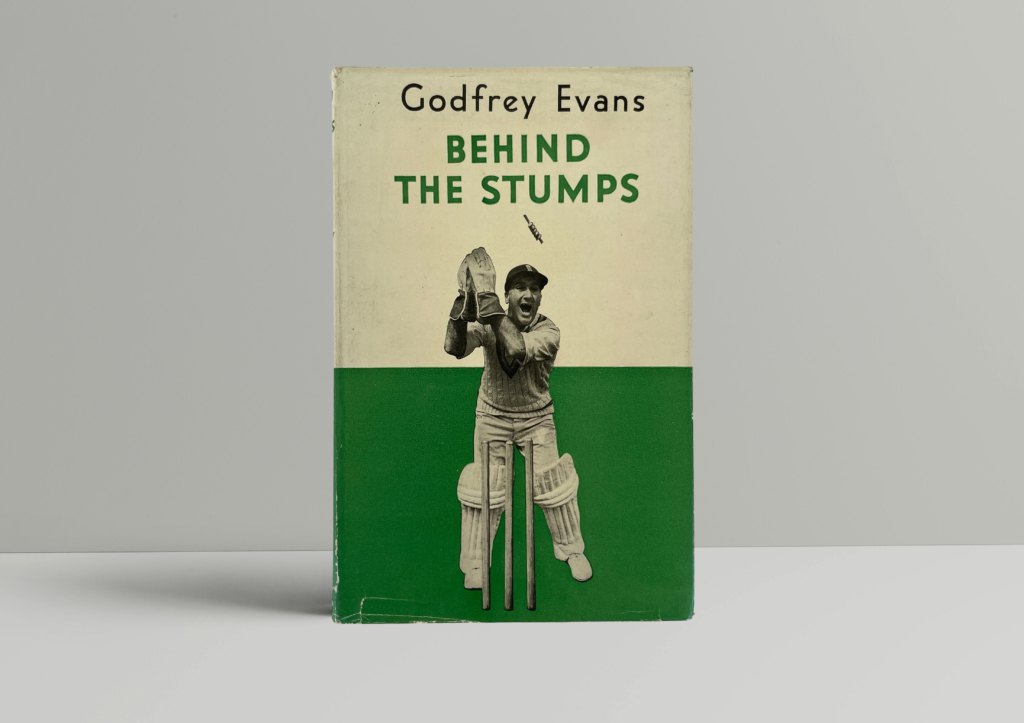 godfrey evans behind the stumps signed first 1 godfrey evans behind the stumps signed first 1