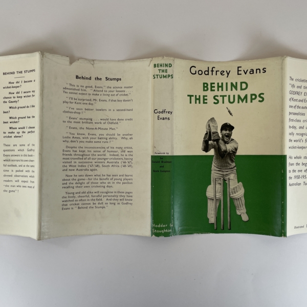 godfrey evans behind the stumps signed first 4