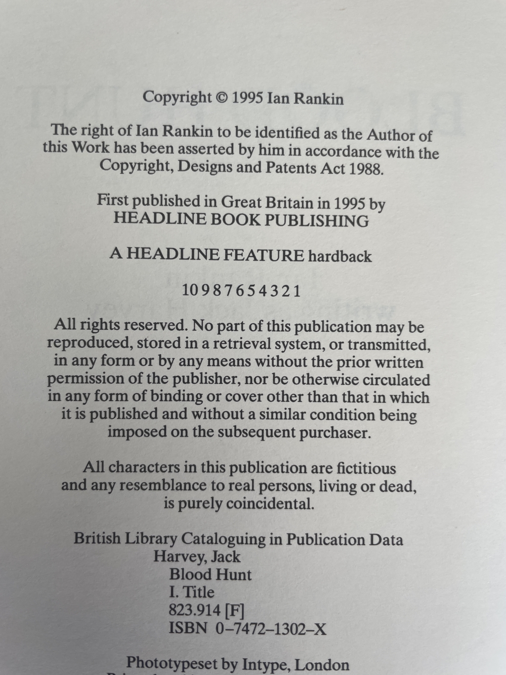 jack harvey blood hunt first edi2