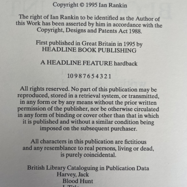 jack harvey blood hunt first edi2