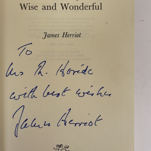 james herriot all things wise and wonderful signed first 2