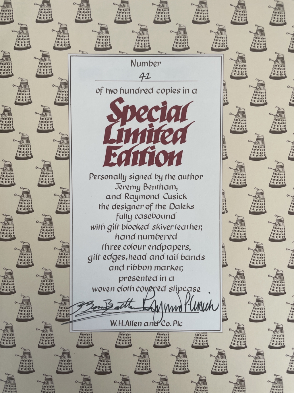 jeremy bentham doctor who the early years signed first2